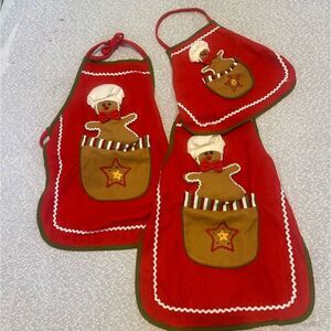 BURTON & BURTON Christmas Gingerbread Man Baking Apron ADULT